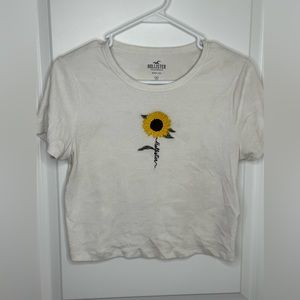 white sunflower shirt